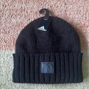 Adidas Black Ribbed Cuff Knit Hat